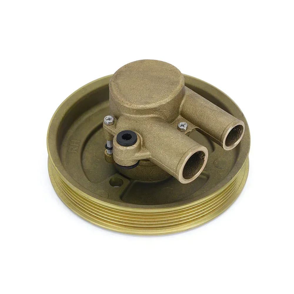 RESO  21212799 Replace 3812519 Raw Sea Impeller Water Pump with Serpentine Pulley  For Volvo Penta V6 V8 4.3 5.0 5.7