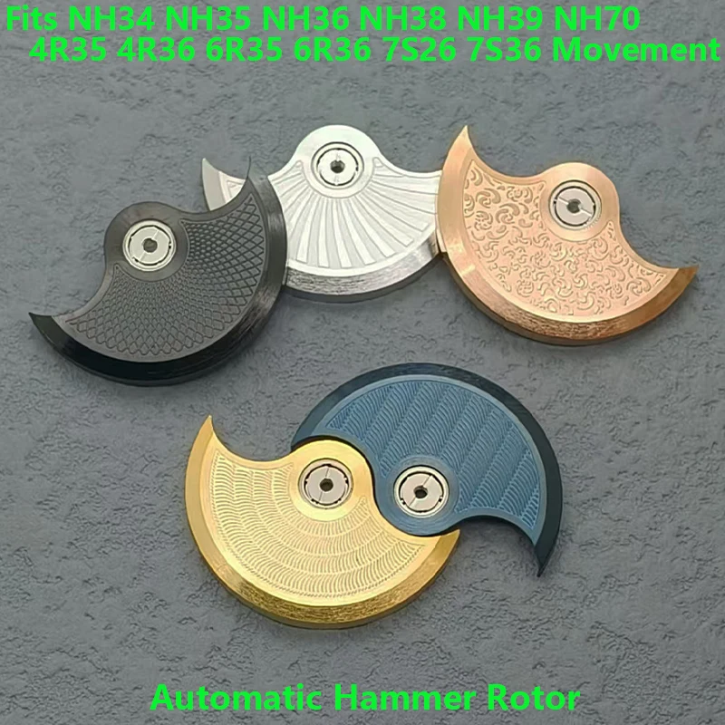 

Mod NH35 NH36 Watch Movements Automatic Hammer Rotors Fits NH34 NH35 NH38 NH39 4R35 6R 7S26 Movement Replace Compatible Parts