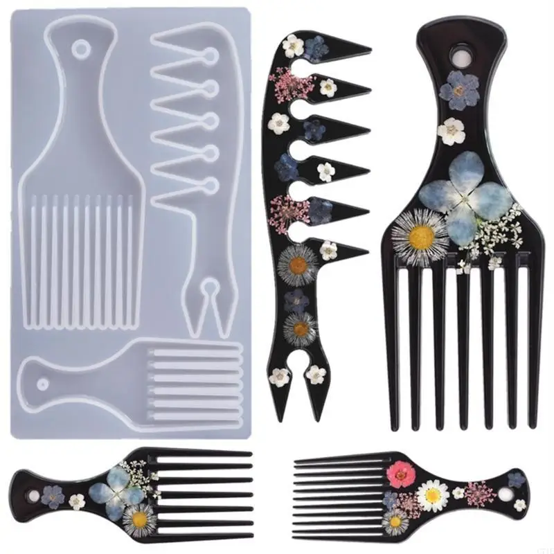 

Africa Hair Comb Resin Molds Hair Pick Mold DIY Hair Pick Afro Comb Resin Molds
