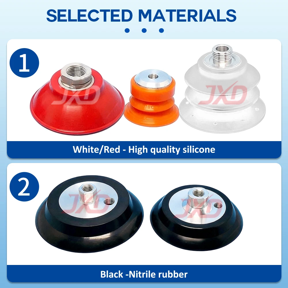JXD CHELIC Anti-static Industrial Pneamatic Vacuum Suction Cups PA-100 PB-75-G1/2