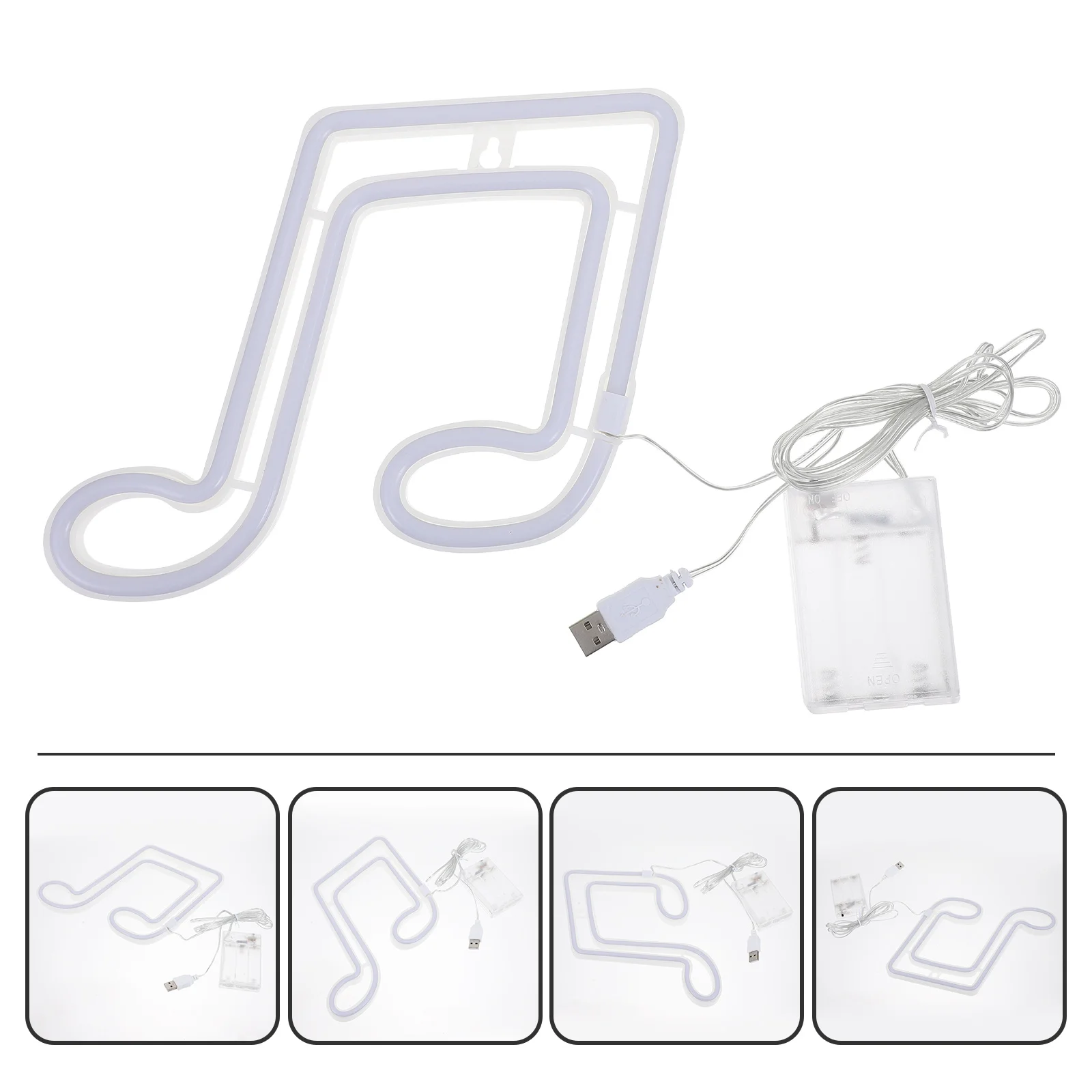 

1Pcs LED Note Design Lamp Soft Glow Neon Light for Bedroom Living Room Bar Decorative Night Light Atmosphere Ornament