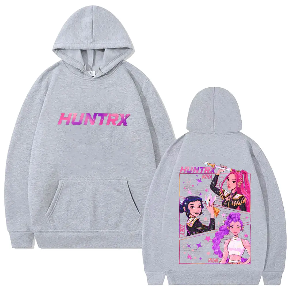 Movie KPop Demon Hunters Hoodie Rumi Mira Zoey Graphic Sweatshirt Men's Women's Fashion Casual Oversized Fleece Cotton Pullover