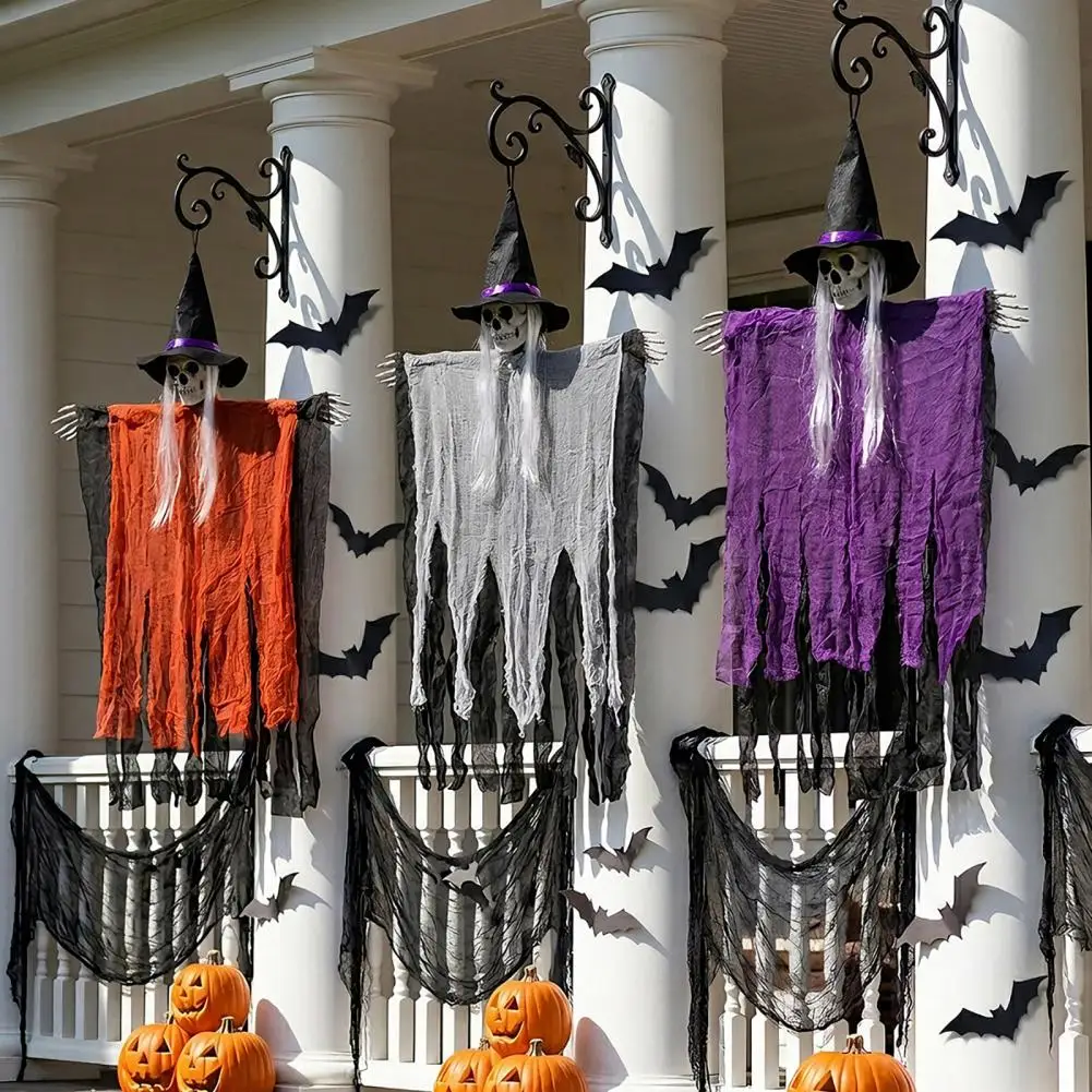 Outdoor Halloween Hanging Ornament Spooky Door Hanging Decor 38 Halloween Hanging Witch Decoration Spooky Flying Skeleton Ghost