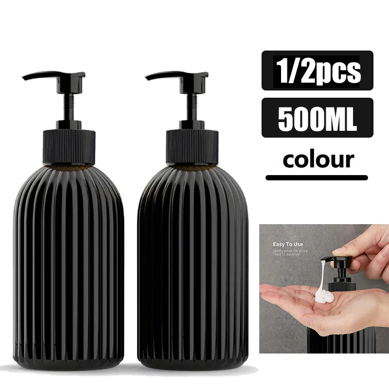 1/2PCS 500ml Strip Soap Dispenser Refillable Shampoo Bottle Conditioner Liquid Lotion Body Wash Container For Bathroom Kitchen