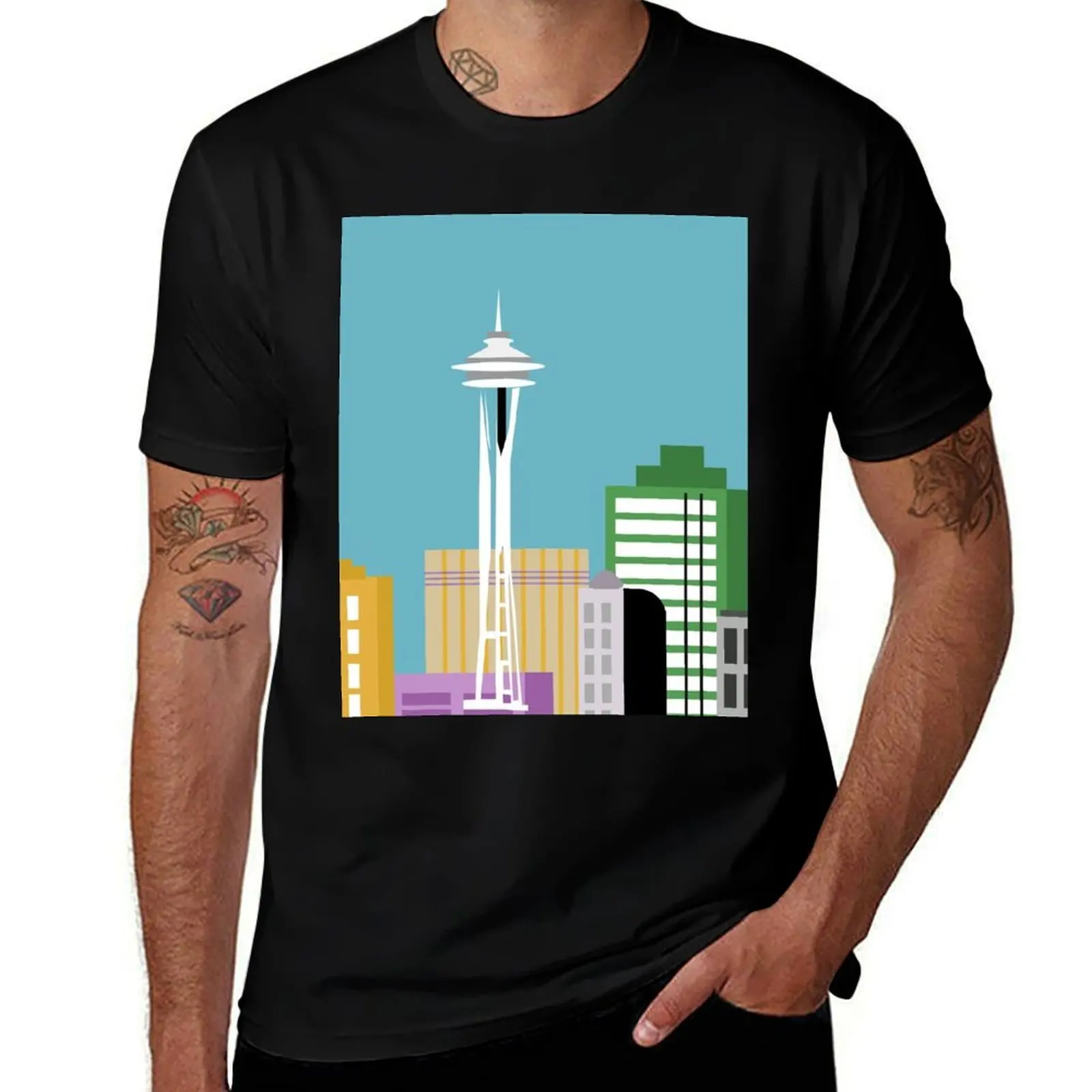 

Seattle t pack man white t t cotton graphic for shirts shirts 100% shirts man T-Shirt