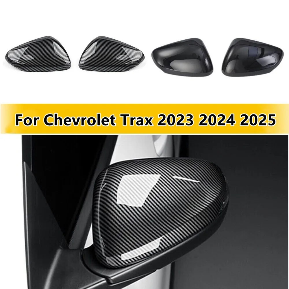 

For Chevrolet Trax 2023 2024 ABS Car Rearview Side Mirror Cover Wing Cap Exterior Door Housing Trim Adhesive Sticker