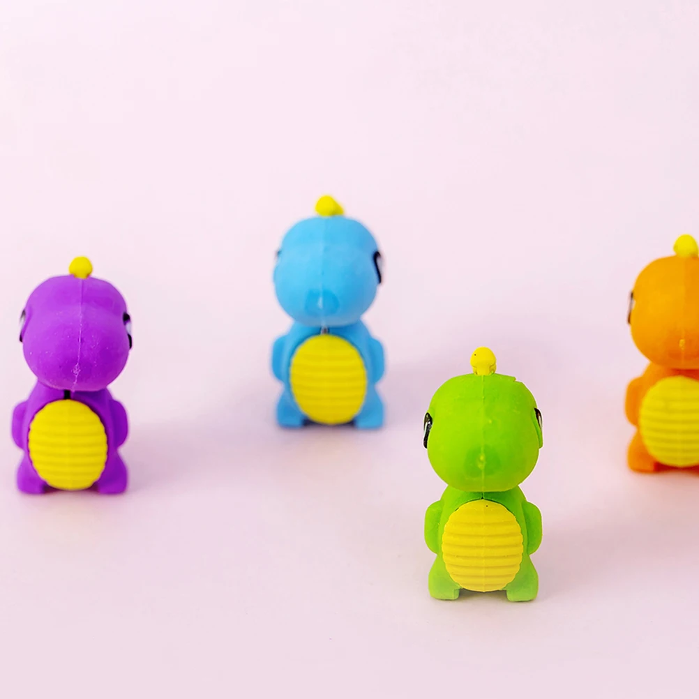 

50Pcs Dinosaur Erasers Fun 3D Cartoon Animal Pencil Erasers for Toddlers Kids School Learning Drawing Correction Tool