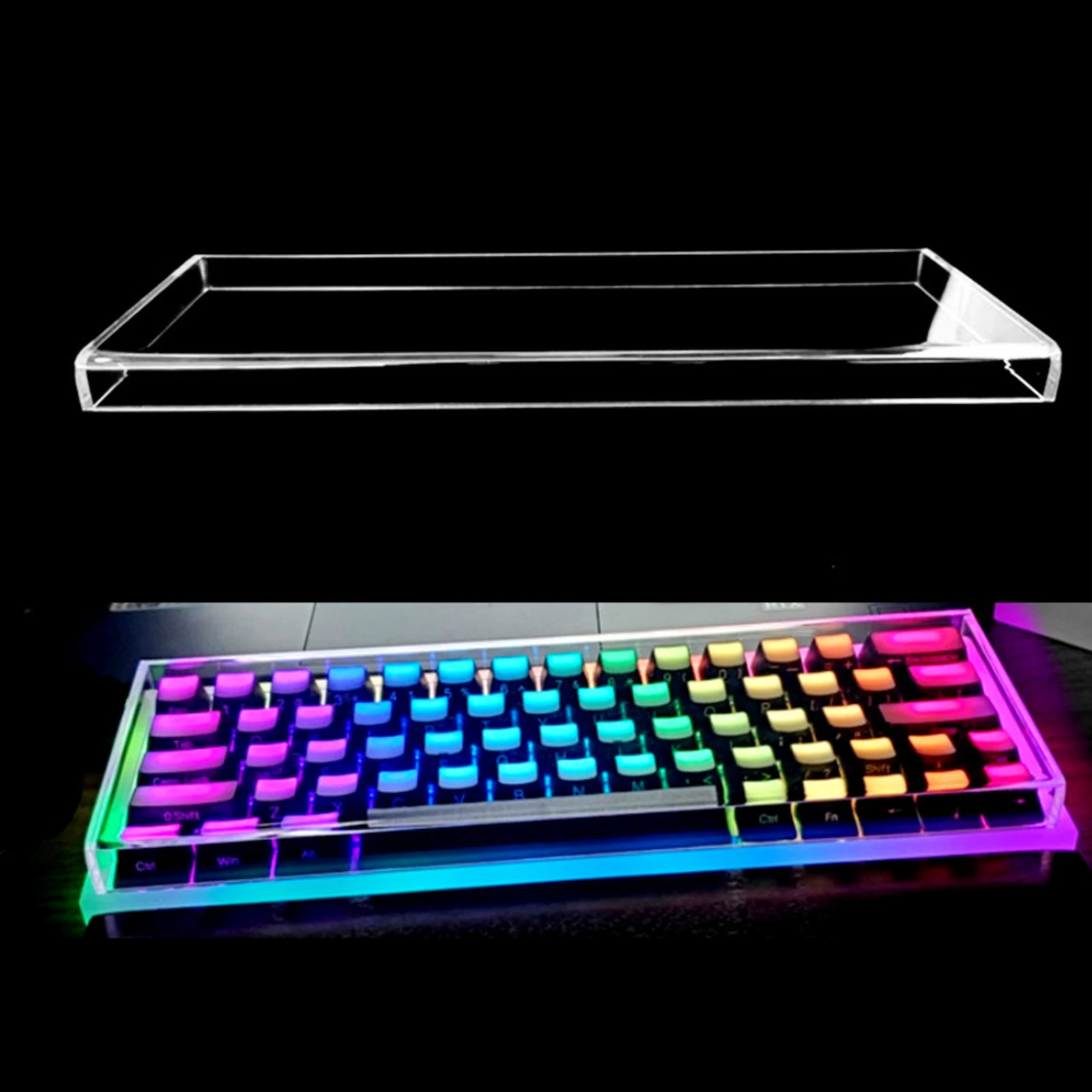 

Keyboard Dust Cover Transparent Premium Waterproof Easy to Use 104 Keys Accessories Protection Acrylic Keypads Cover for Desktop