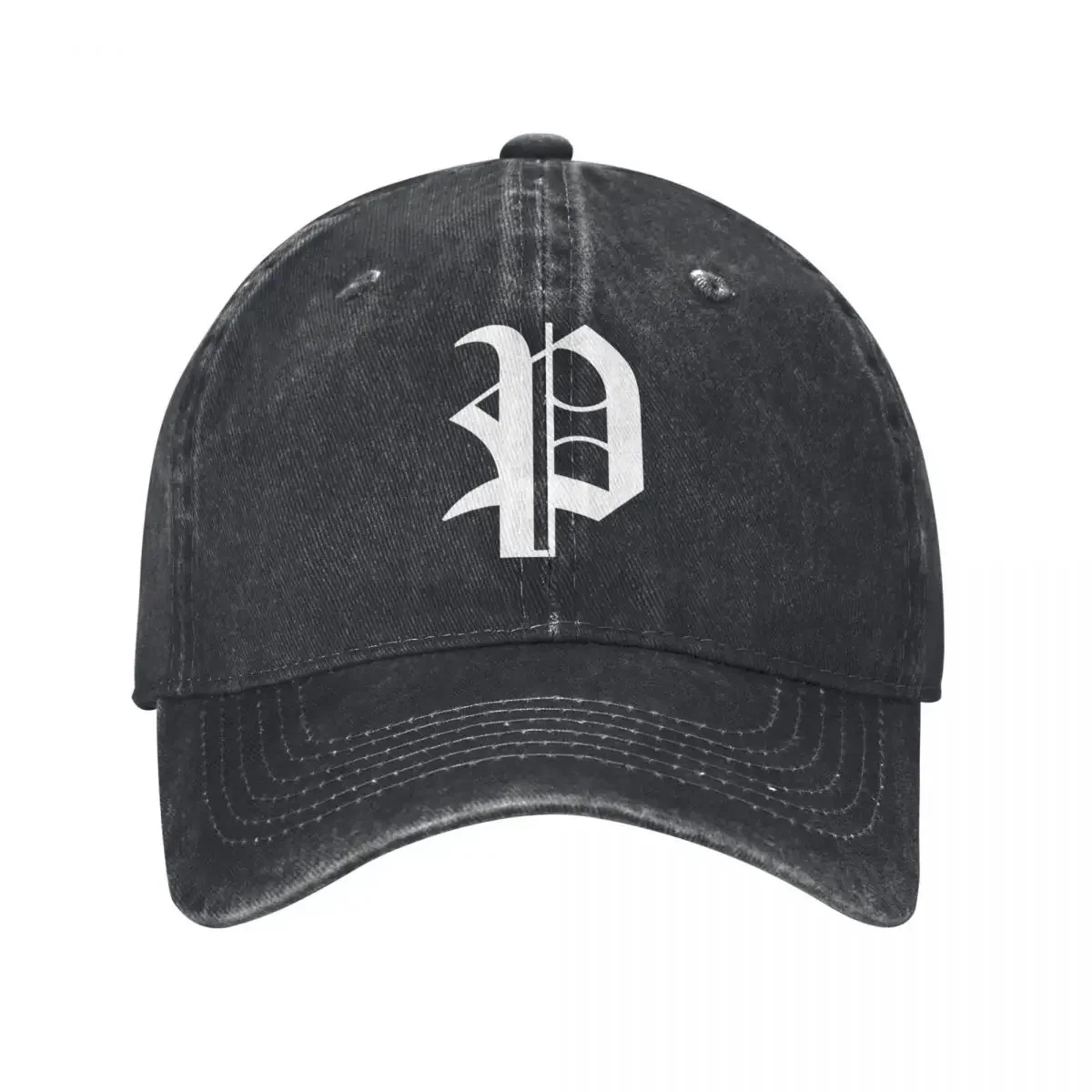 Old English Initial White Letter P Baseball Cap Retro Women Men Sun-Proof Hip Hop Hats Summer Fashion Outdoor Sun Snapback Cap