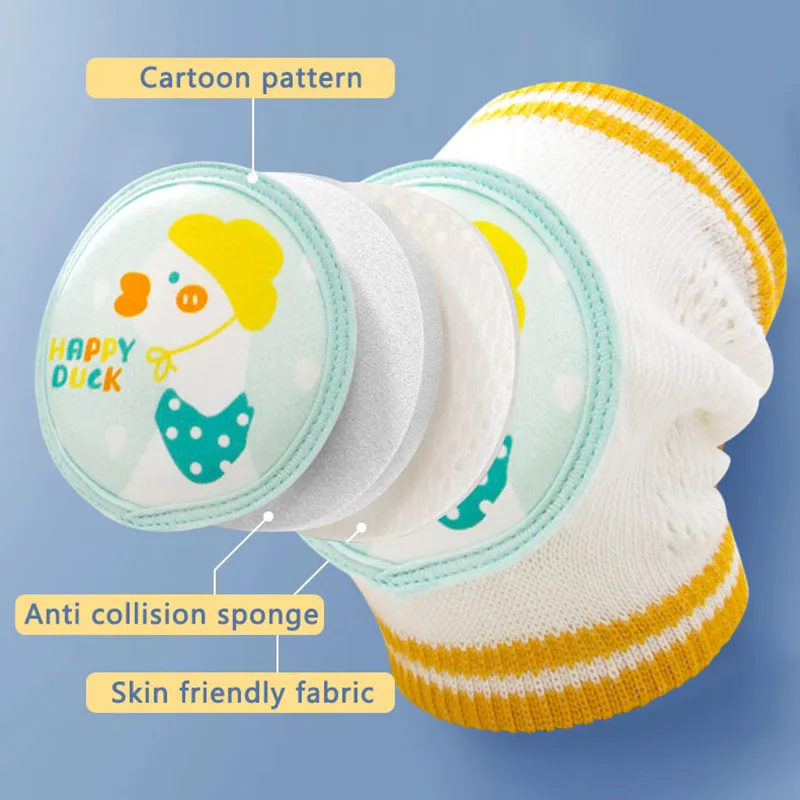 New Cartoon Animal Baby Kneepad Cotton Breathable Newborn Boy Girl Crawling Knee Protector Anti Fall Kids Knee Pads 0-4 Years