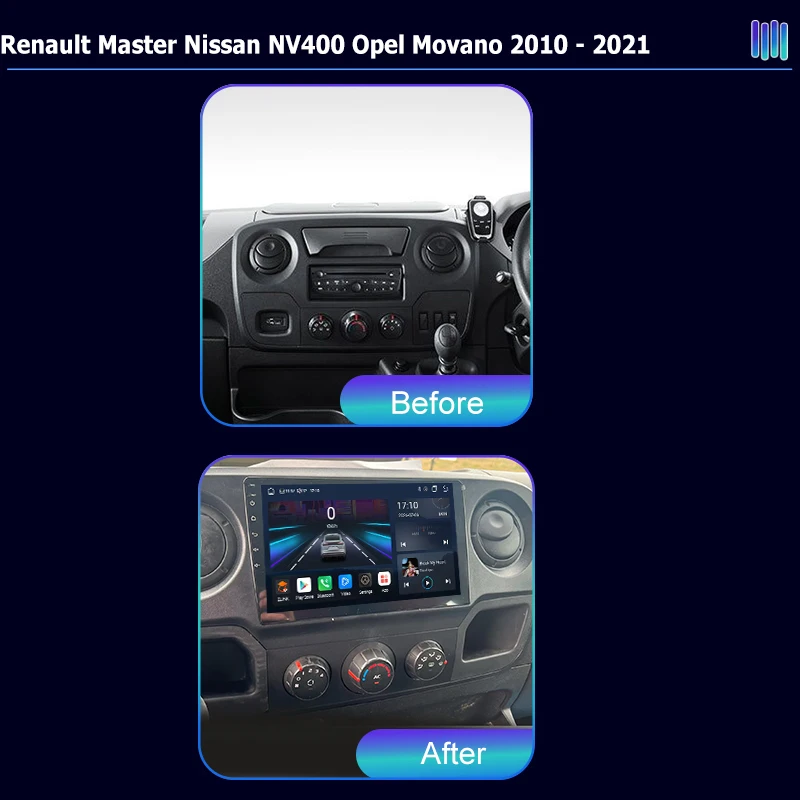 AI VOICE roadivox Android car radio for Renault Master Nissan NV400 Opel Movano 2010 2021  stereo GPS Navigation  Multimedia