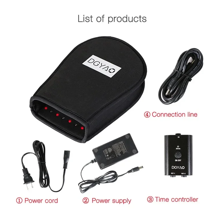 Инфракрасное устройство для лечения инфракрасного света DGYAOLED. Двусторонняя подушечка для облегчения боли в руках. Перчатки для терапии рук красного света (DIP-бусины, комплект из 2 подушечек).