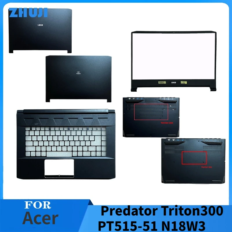 

New For Acer Predator Triton 300 PT515-51 N18W3;Replacemen Laptop Accessories Lcd Back Cover/Palmrest/Bottom With LOGO Black