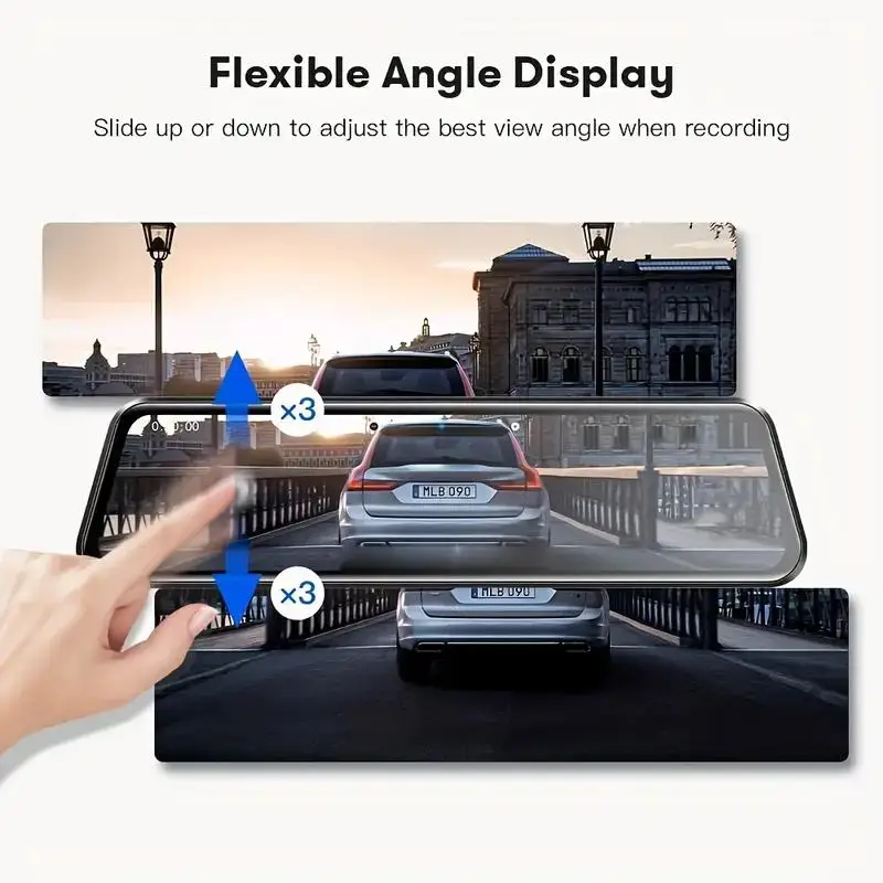 10 Inch Car DVR Front HD Night Vision Camera 1080P Touch Screen Dashcam For Car Lens Streaming Driving Recorder Dash Camera Box