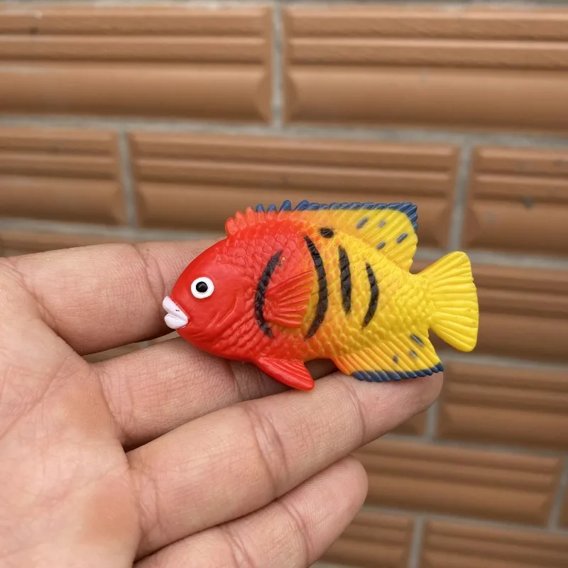 Figuras de acción de tortuga y cangrejos de colores, modelo de acuario, pecera, accesorios de adorno en miniatura, juguetes creativos