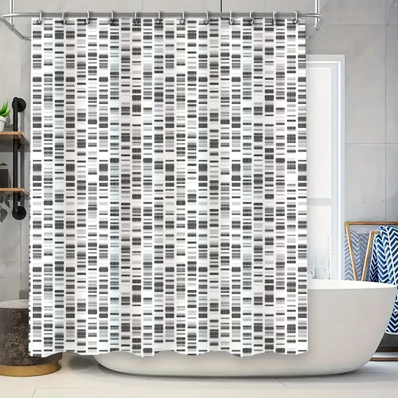

Современная занавеска для душа в фермерском доме, серо-белый геометрический узор, декор для ванной комнаты, набор водонепроницаемых тканевых вкладышей
