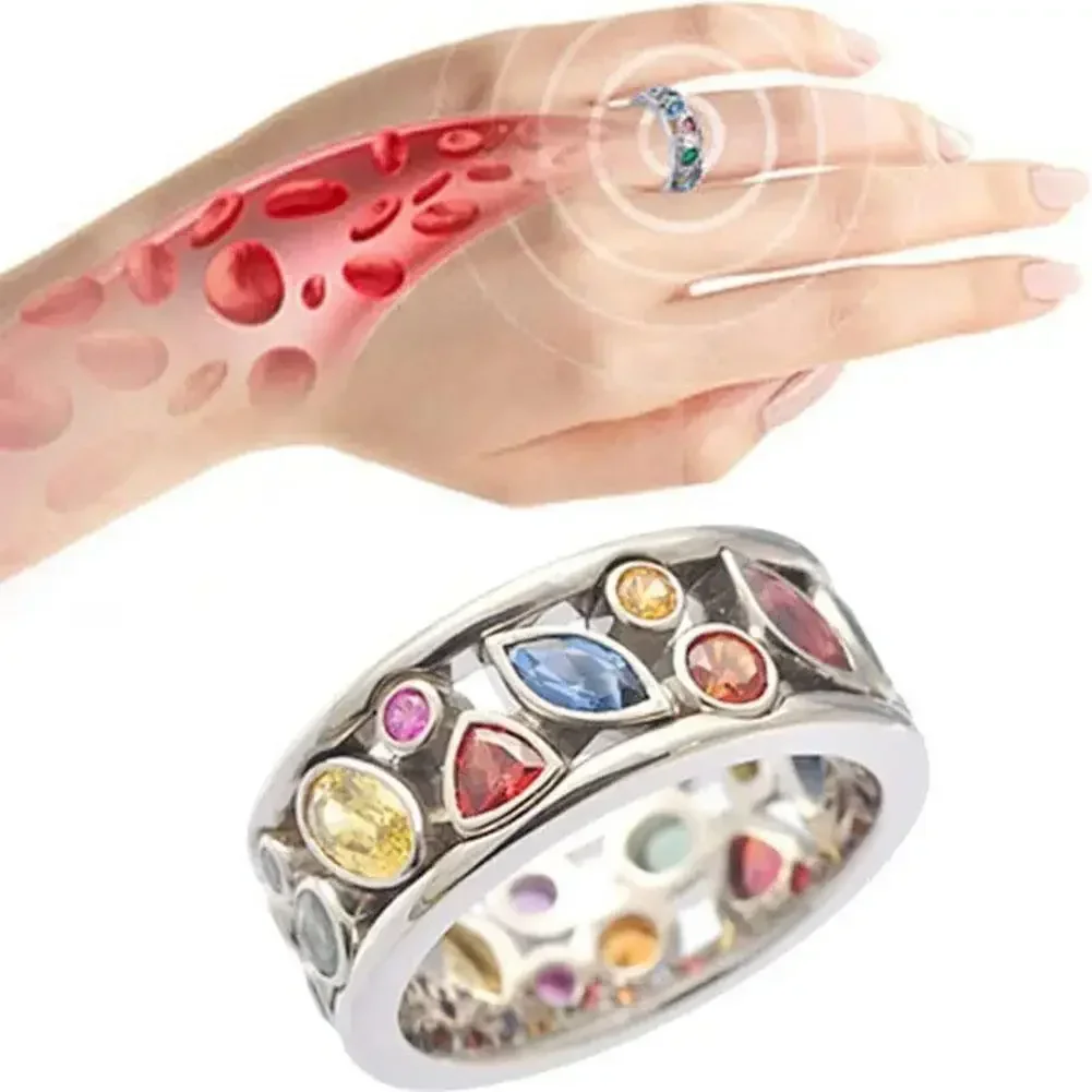 Women Torina Crystal Quartz Ionix Ring  Therapy    For Weight Loss Lymph Drainage Magnetic  s