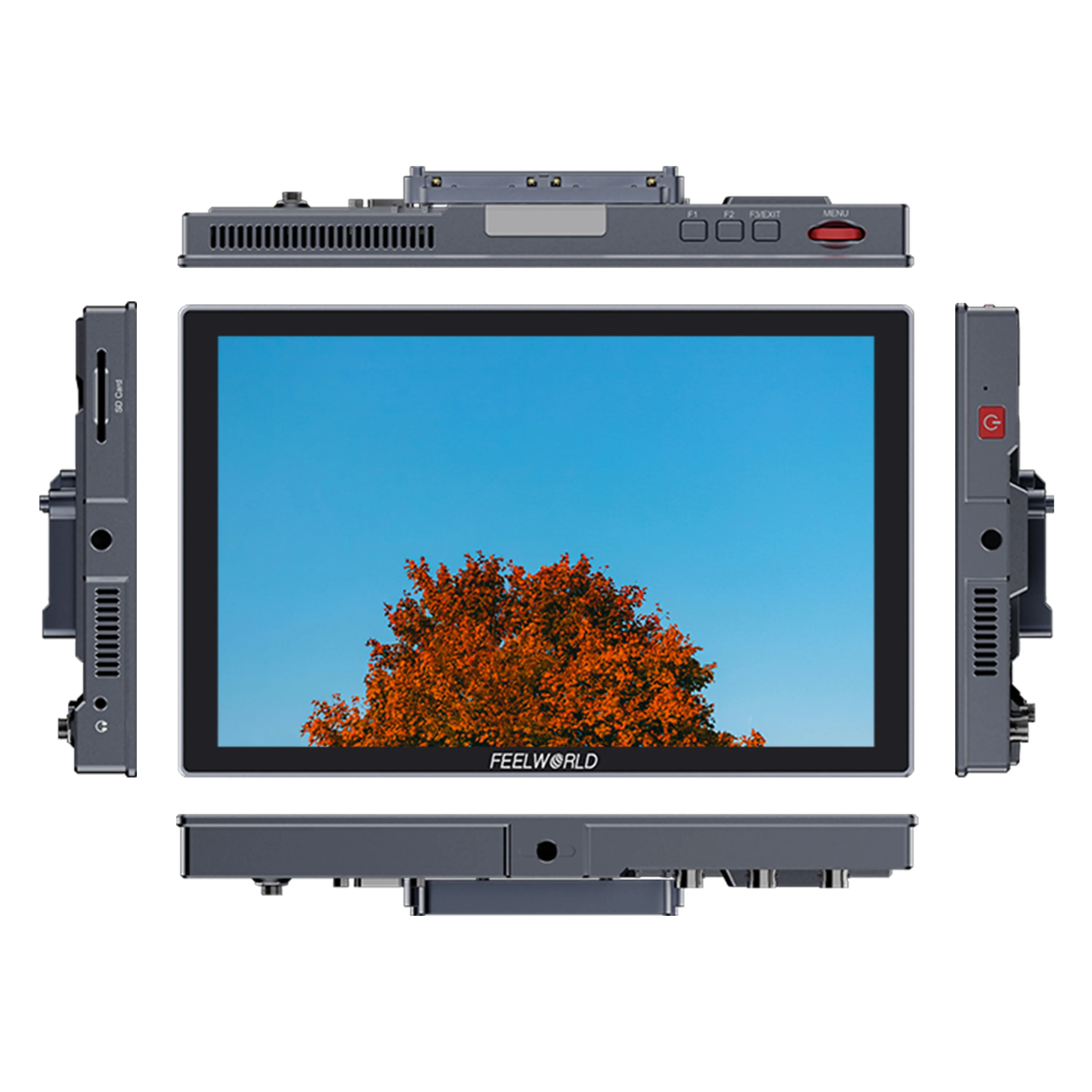 

FEELWORLD S10 On-Camera Field Monitor 10-inch HDMI2.0 12G SDI 1200nit High Brightness Touchscreen - Packaging Box Custom
