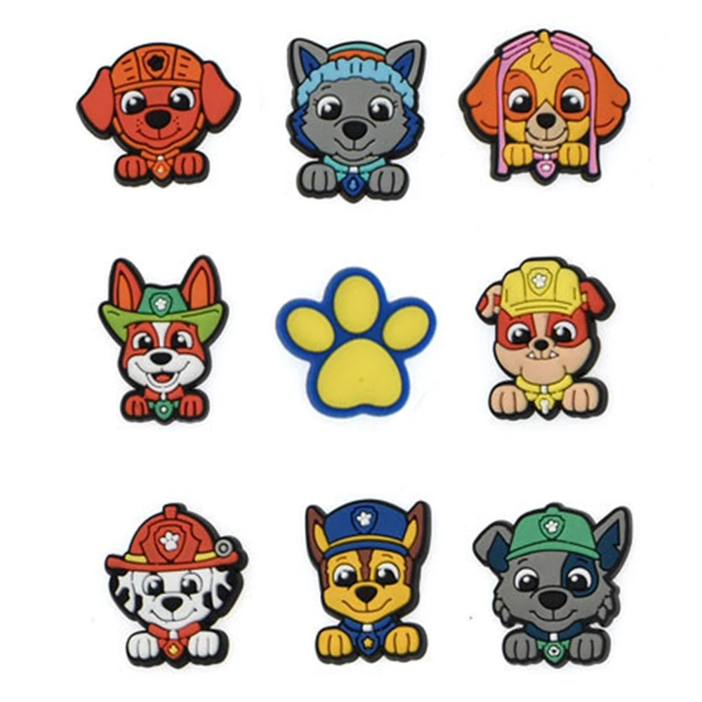 1pcs Cute Brave Dog Cartoon series Shoe Charms Accessories Shoe Decorations Fit Wristband Classic Clog Charms Party Present