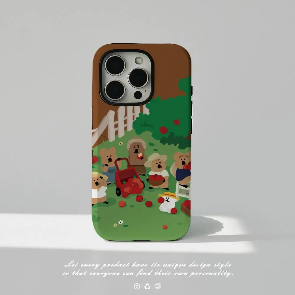 حافظة هاتف لهاتف آيفون 17 16 15 14 13 12 Pro Max Plus لامعة عالية الدقة بطبقة مزدوجة غلاف صلب سائل كرتوني Dinotaengs