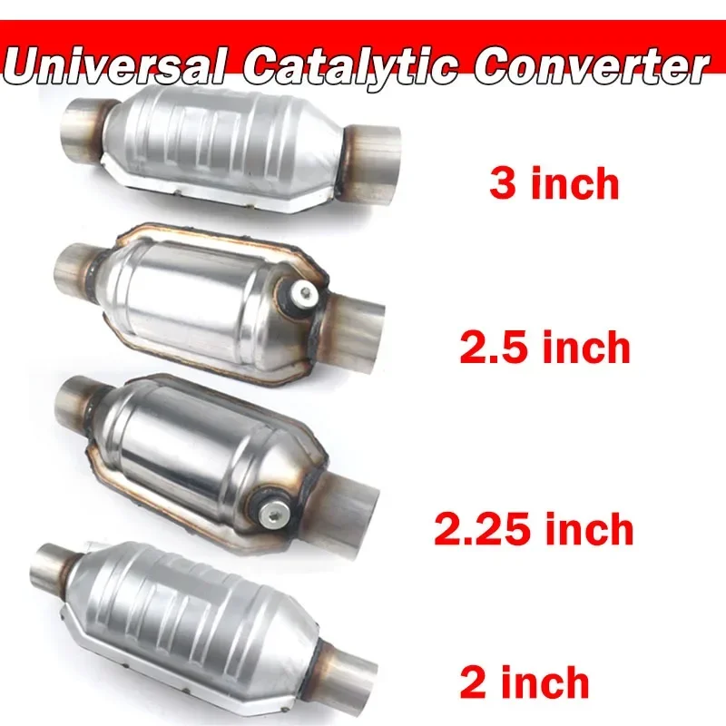 Convertidor Catalítico Universal, 2 '', 2,25'', 2,5 '', 3'', 400 celdas, silenciador de alto flujo, catalizador, redondo de acero inoxidable, Euro1