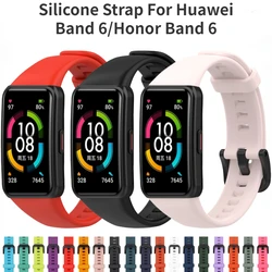 Silicone Strap For Huawei Band 6/Honor Band 6 Original Sports Soft bracelet Belt For Huawei Band 6 replacement smart Band Correa