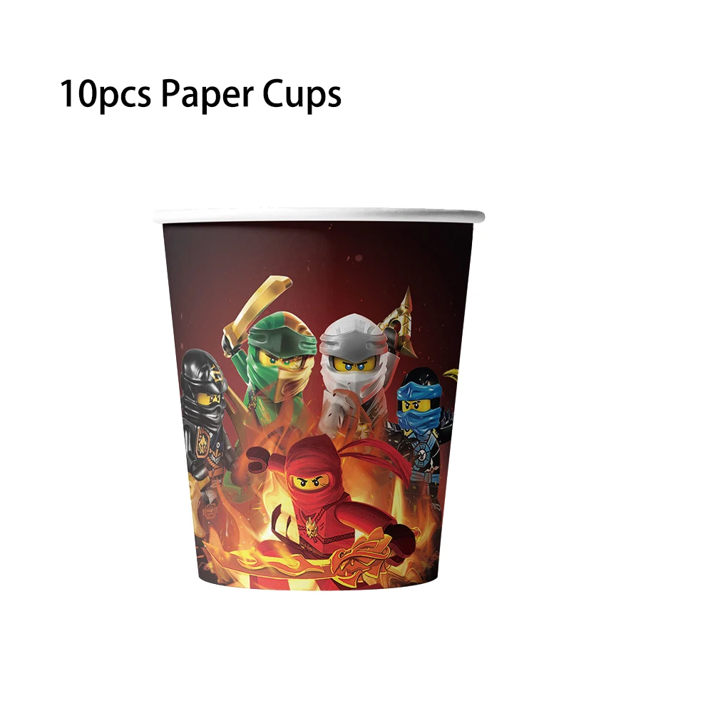 Ninjago Party Dekorationen Teller Becher Geschirr Tortendekoration Servietten Geschenke Geburtstagsparty-Zubehör Hochzeitszubehör Belohnungen Preise – Detail 6