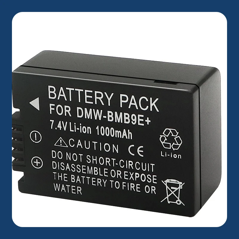 1000 mAh DMW-BMB9E/BMB9 Akku für Panasonic Lumix FZ40 Digitalkamera – halb dekodierter wiederaufladbarer Li-Ionen-Ersatz