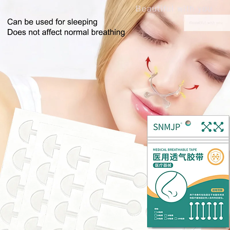 

50Pcs Shrinking Nose Wing Stickers Transparent Invisible Nose Shrink Patch Special Narrow Nose Strips Face Care Tool Nose Shaper