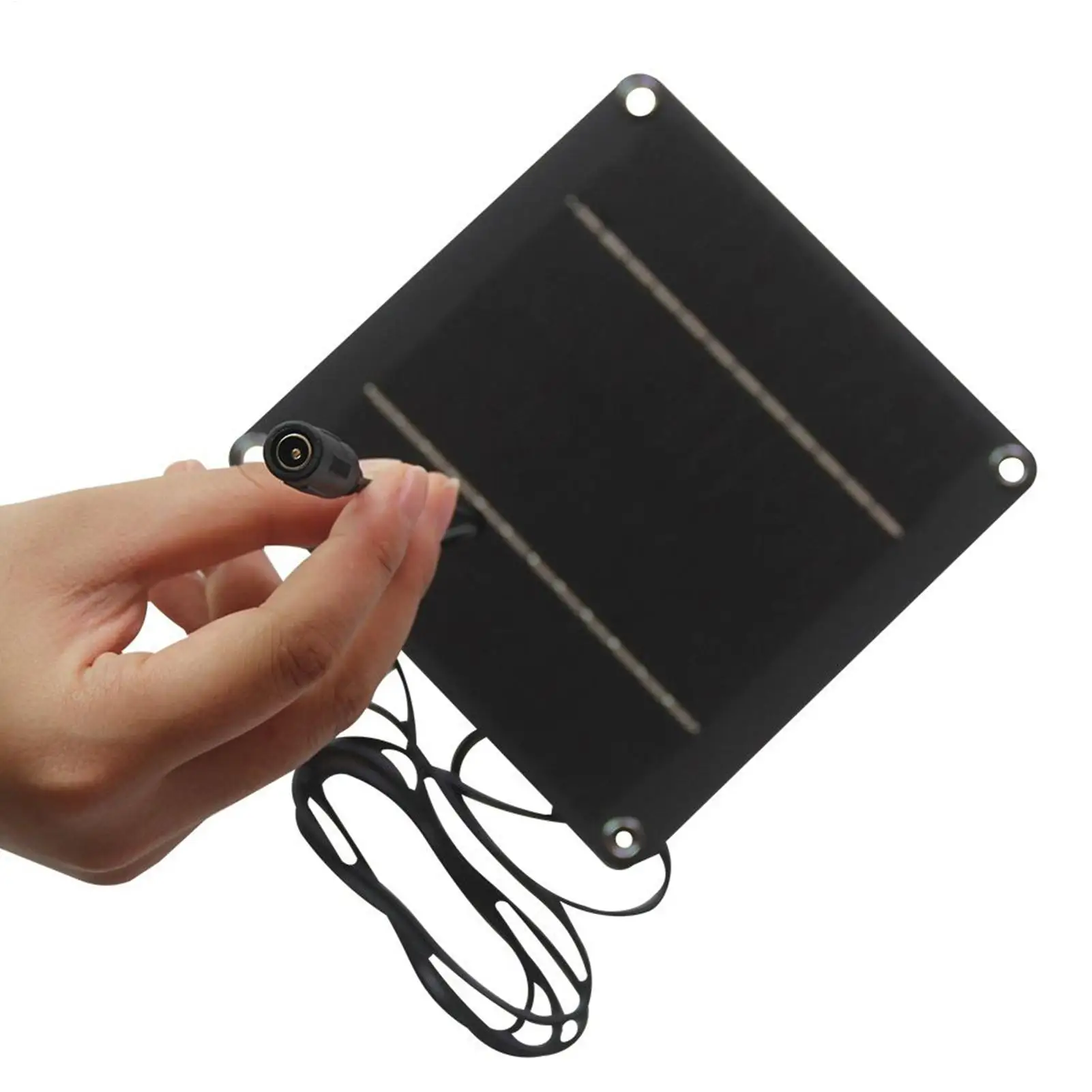 

Solar Panels 24W 12V Backyard Solar Panel Waterproof With 5521 DC Port For Porch Lamp Outdoor Patio Garden Camping Security