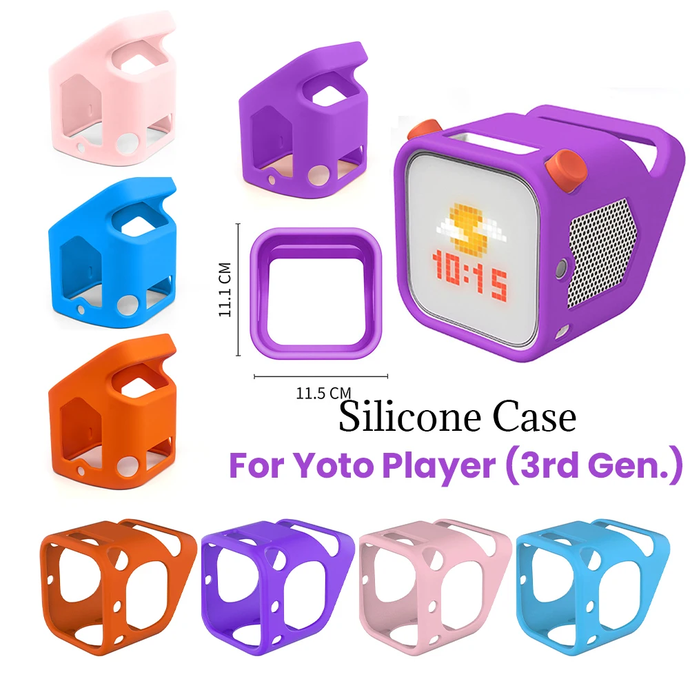 

Silicone Cover Case Anti-Slip Protective Sleeve Case with Handle Silicone Skin Cover Protective Cover for Yoto Player 3rd Gen