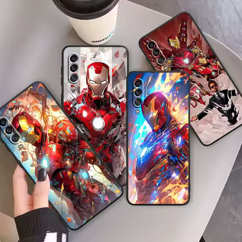 Marvel Iron Man Fashionable For Samsung A53 A52 A33 A32 A51 A71 A21S A13 A73 A50 A22 A23 A03 A72 A54 A12 5G Black Soft