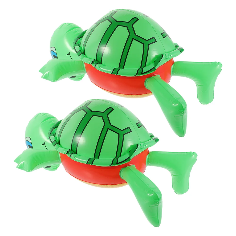 Ballons tortue gonflables en PVC, 2 pièces, jouets de couleur vive, accessoires de fête d'été, piscine, plage, plein air pour enfant