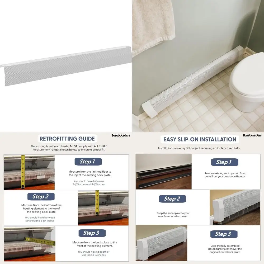 

Замена крышки плинтуса из оцинкованной стали длиной 5 футов — простая установка для систем гидроники | Белая защита без шнуровки для радиана