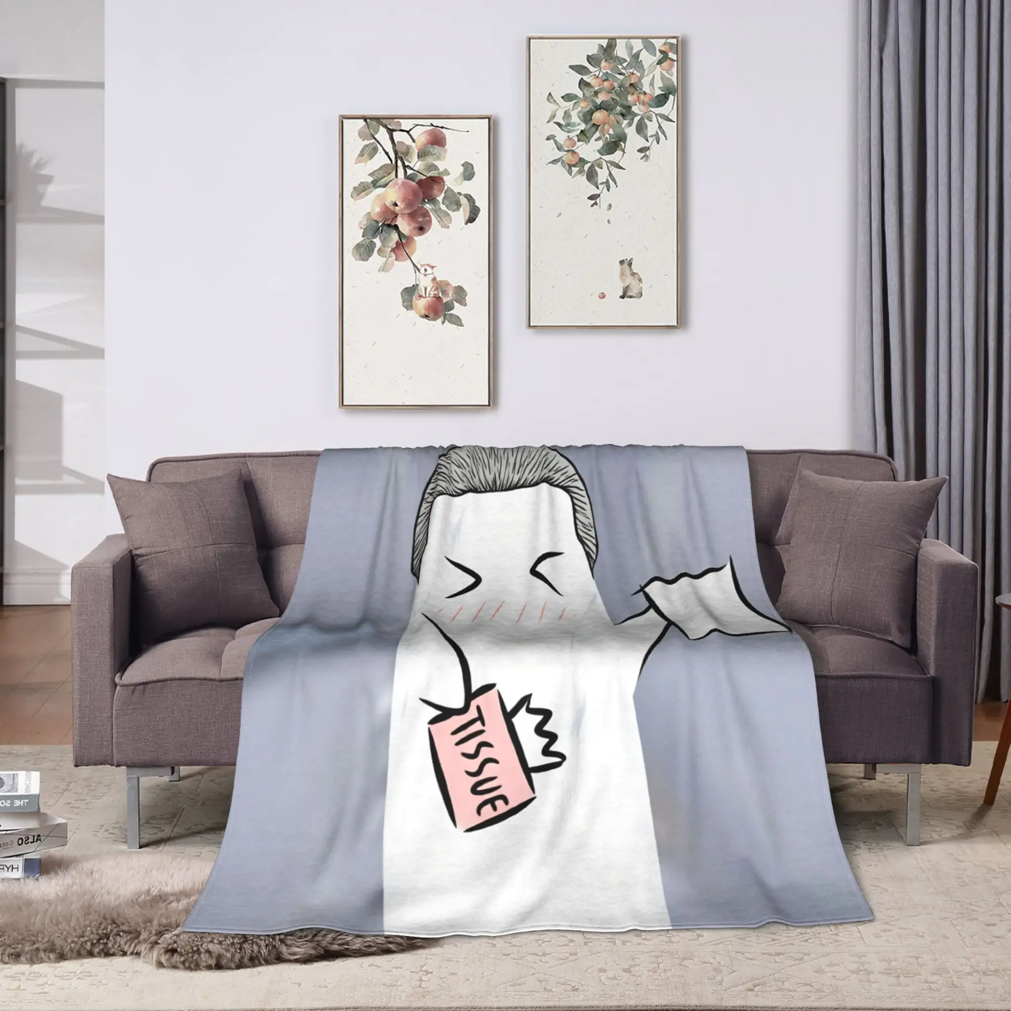 L-Lightsaber BL Manhwa Blanket Warm Cozy  Throw Blanket Spring Girls Couch Bed Plane Travel Bedspread