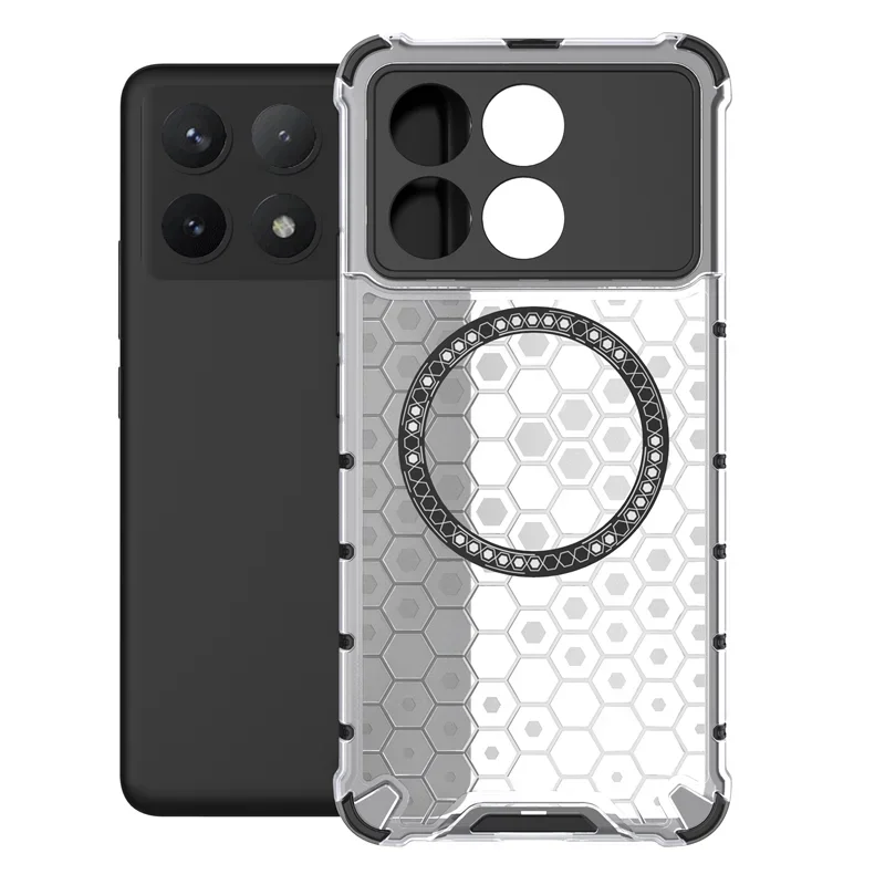 For Poco F6 Pro 5G Case Soft Silicone+PC Shockproof Phone Case For Pocof6pro Poko Little F6pro F 6 Pro 6F Clear Armor Back Cover