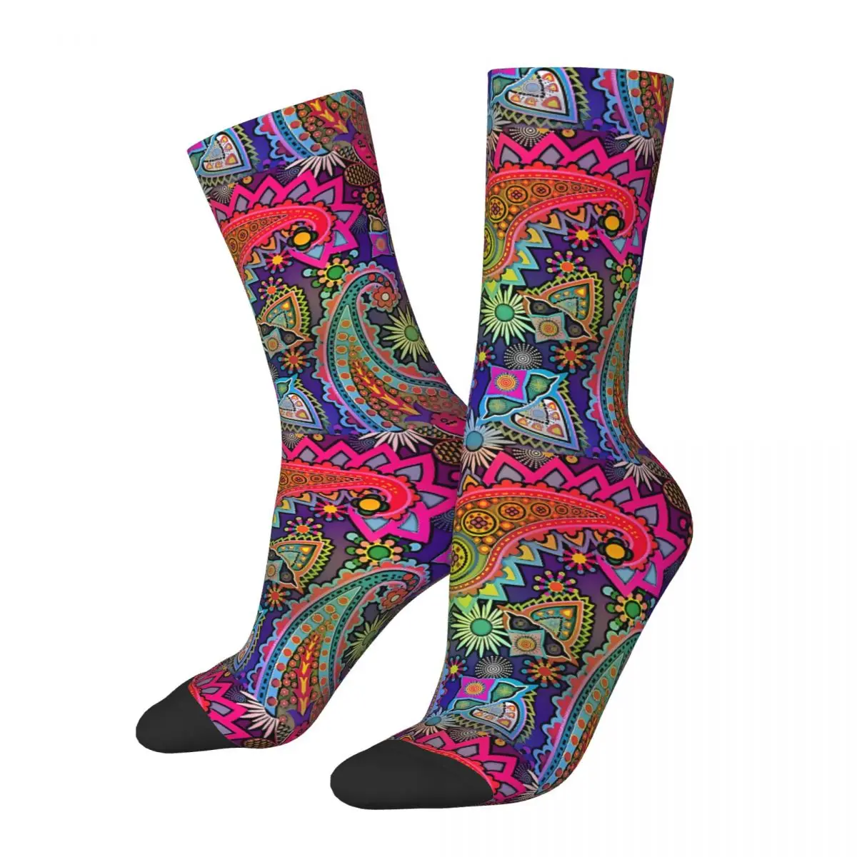 Psychedelic Paisley Jungle Garden Sock Printed Man Polyester