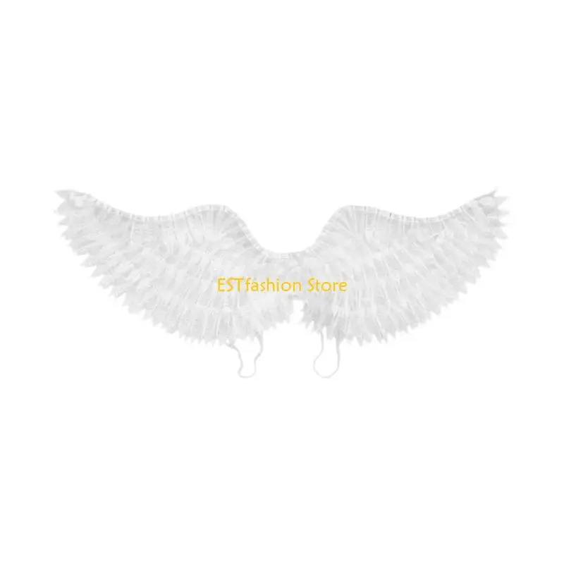 Y5GC Angel Wing with Elastic Straps Kids Fairys Wing Cosplay Dressing Up Wing for Halloween Birthday Party Decorations