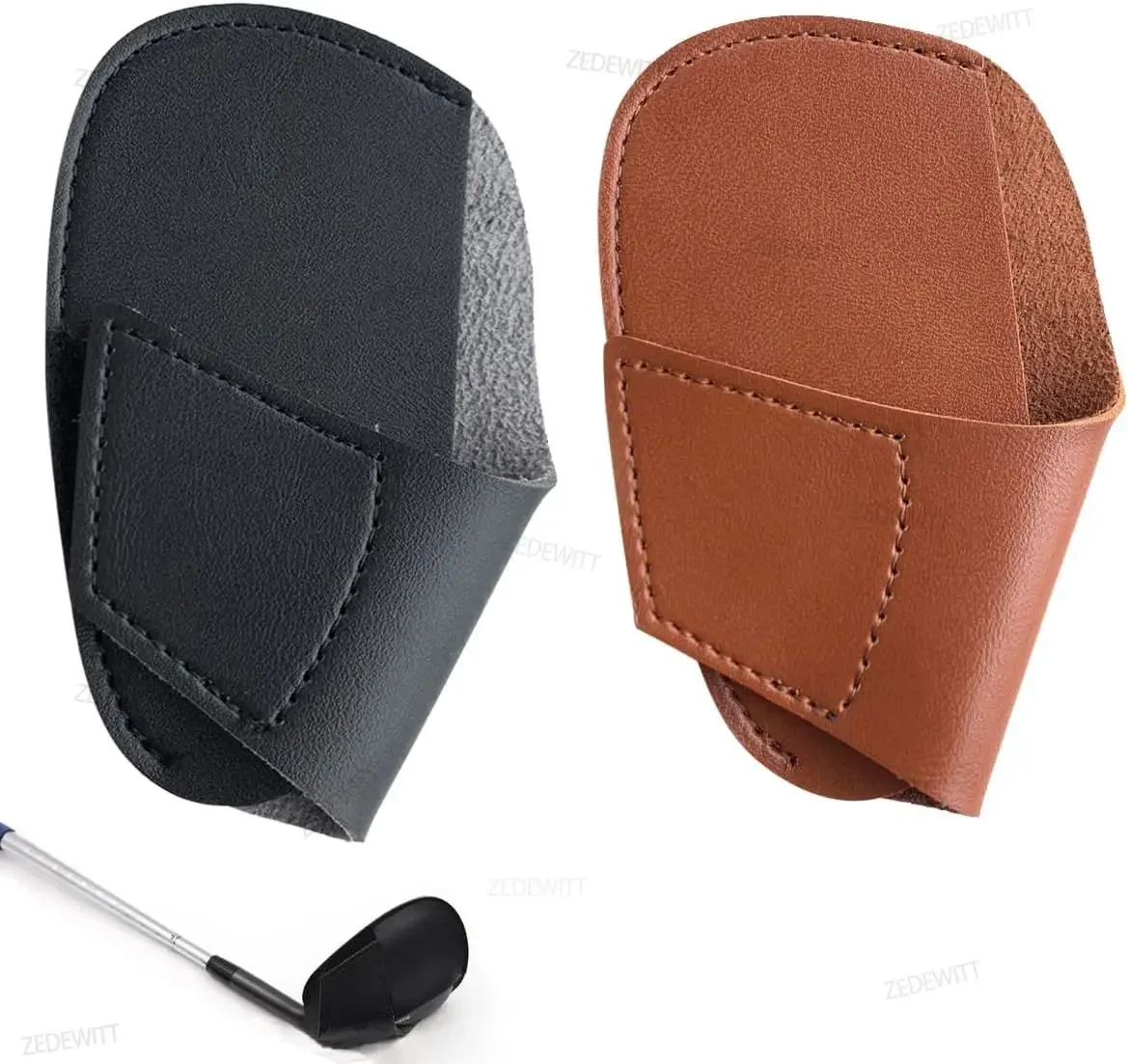 Golf Putter Schutz Neue Universelle PU Golf-Schlägerkopfhülle Golf Eisenkopf-Schutzhülle Wedge-Abdeckungen Einfach zu Verwendende Golf-Sportzubehör – Detail 1