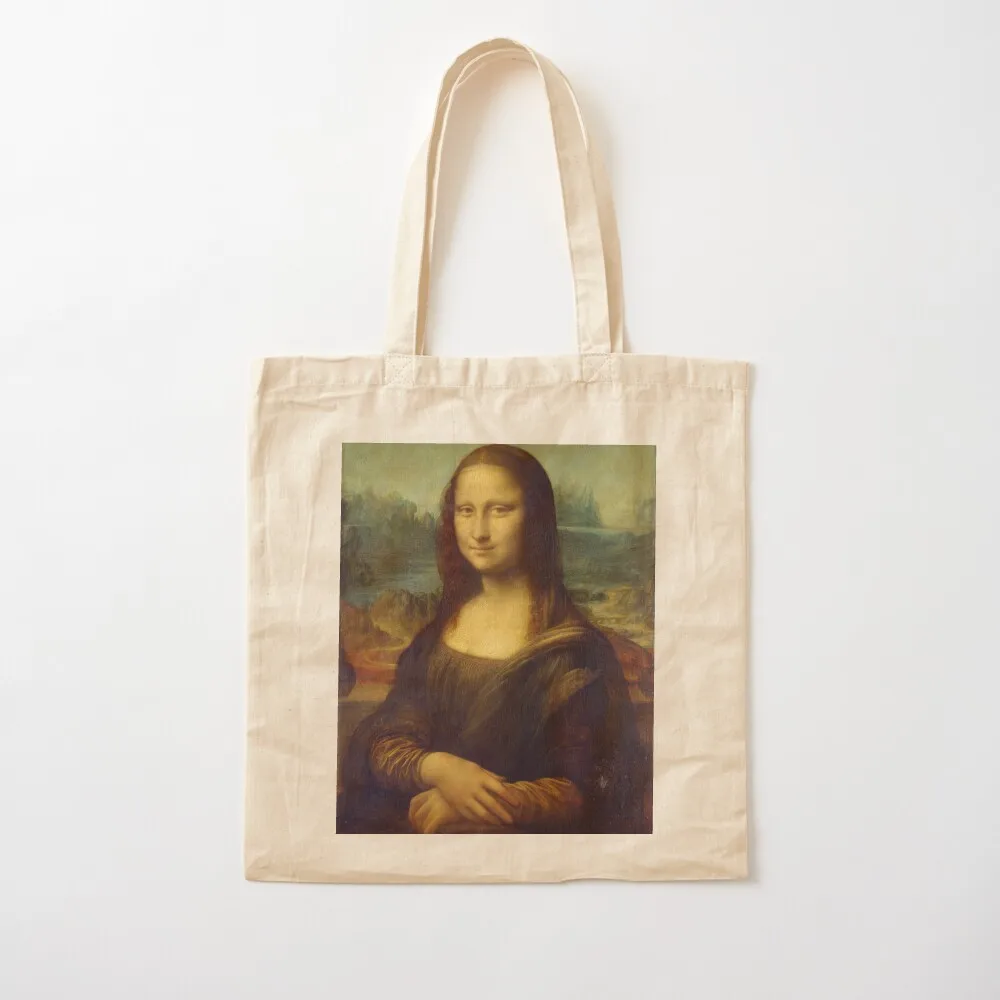 

Mona Lisa By Leonardo da Vinci Tote Bag Customizable tote bag sacs de shopping Handbags women Canvas bag Canvas Tote