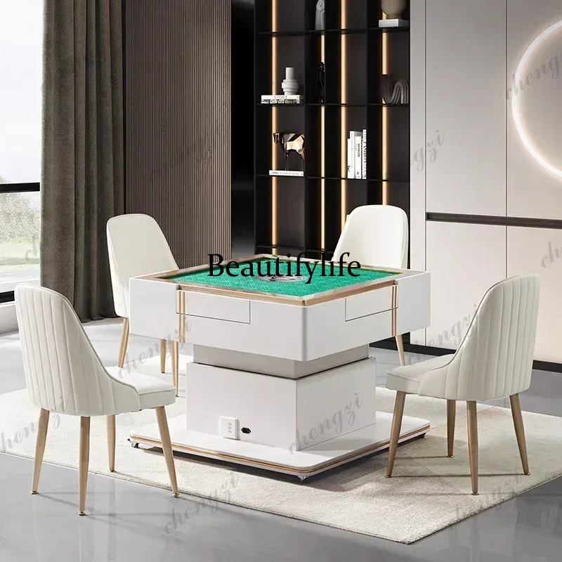 Table Dining Table Integrated Multifunctional Mahjong Machine Dining Table Household Mute Machine Dual-Purpose Electric