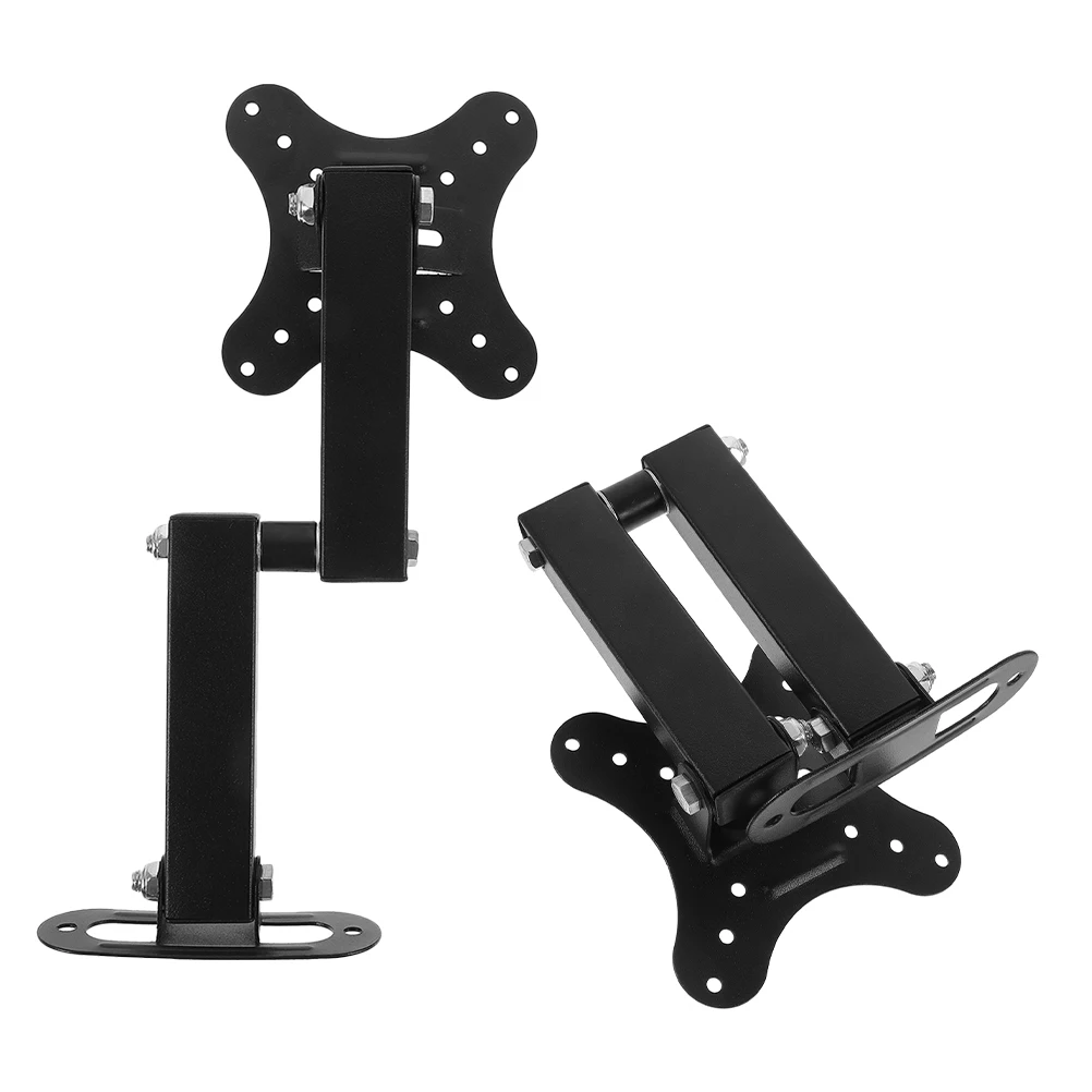 

2pcs Monitor Stand Wall Mount Bracket for Screen 14-24 Inch Black Space Saving Easy Install Sturdy Construction Mounts