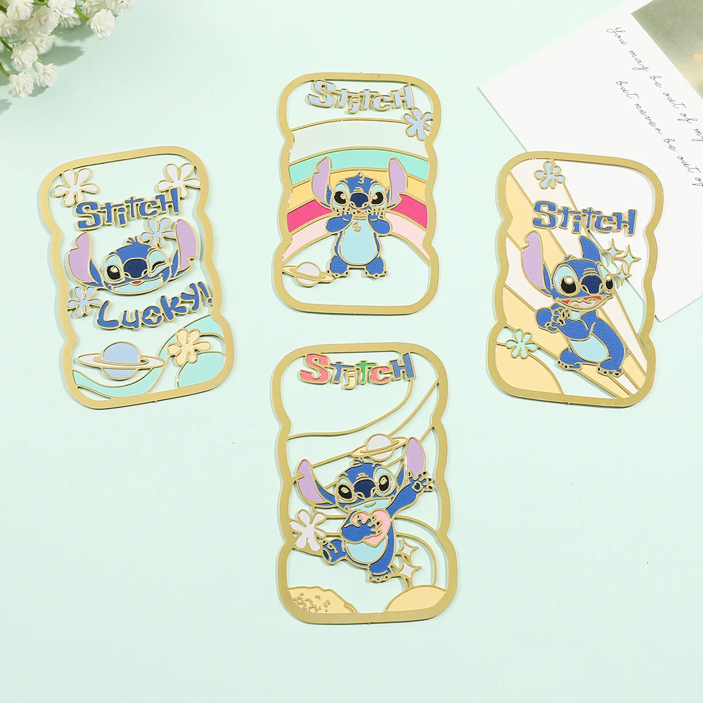 

Kawaii Stitch Book Mark Disney Anime Fans Collection Metal Bookmarks for Book Lovers School Supplies Stationery Girl Gift