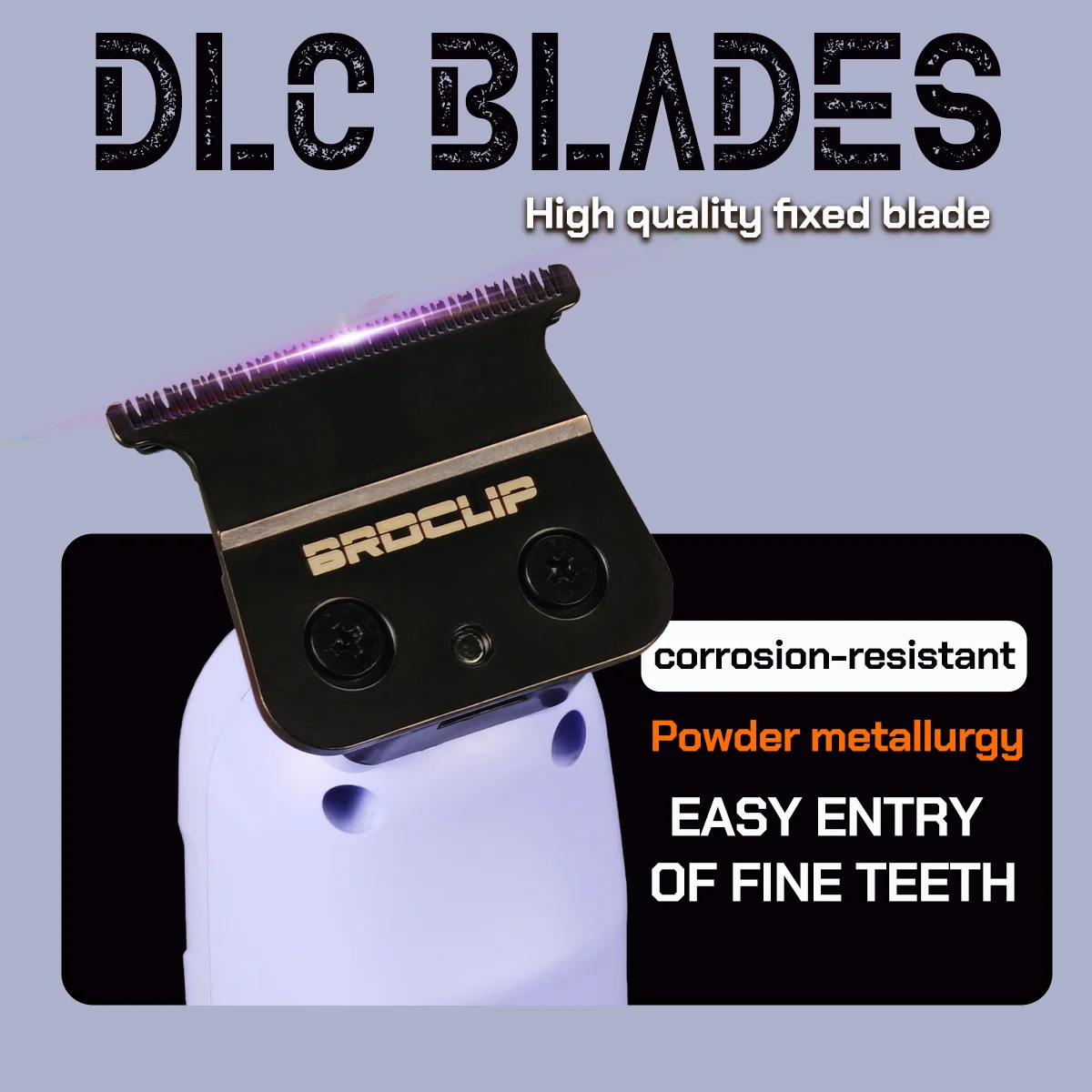 Professional Purple Barber Salon Kit Electric Hair Clipper BRDCLIP BRD-108 High Power Motor 8800RPM Hair Trimmer BRD-109 Men's