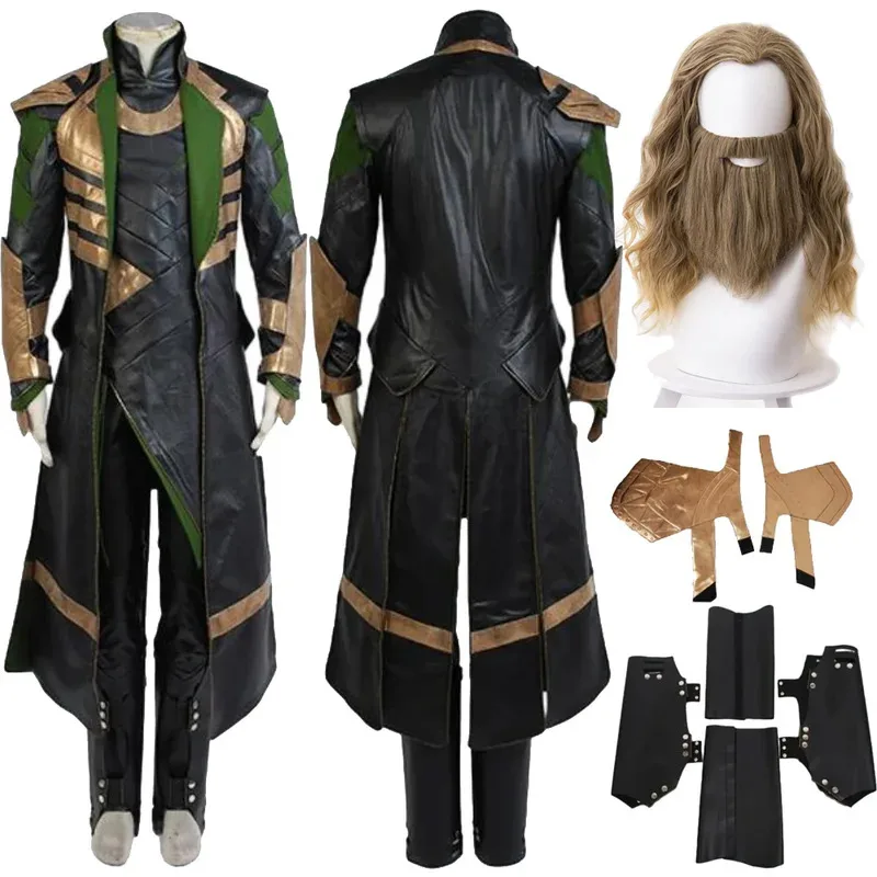 

Fantasy Loki Cosplay Costume Wig Dark World 2023 TV Super Villain Battle Suit Fantasia Male Outfits Halloween Adult Men Roleplay