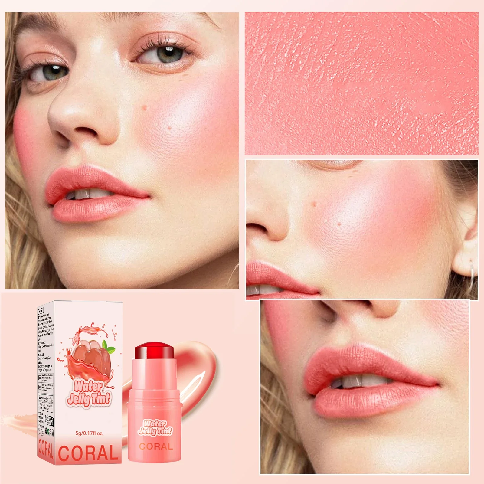 บลัชออน บรอนเซอร์ และลิปทินท์ 3-in-1 สีเดียว |   สูตรแป้งและแบบแท่ง พร้อมรองพื้นเนื้อแมตต์ติดทนนาน และคอนทัวร์เนื้อครีม