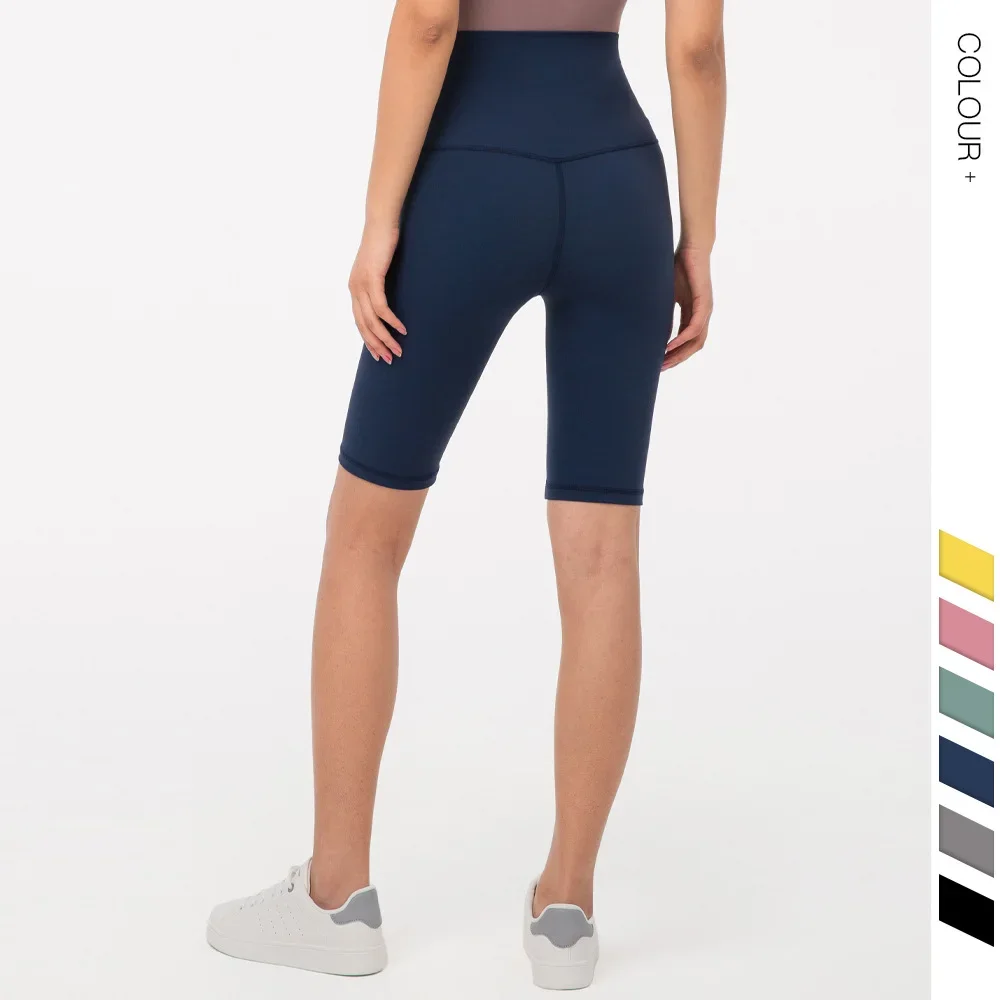 Damskie sportowe krótkie spodenki do jogi i legginsy odporne na przysadziste obcisłe szorty Fitness z wysokim stanem szybkoschnące spodenki rowerowe