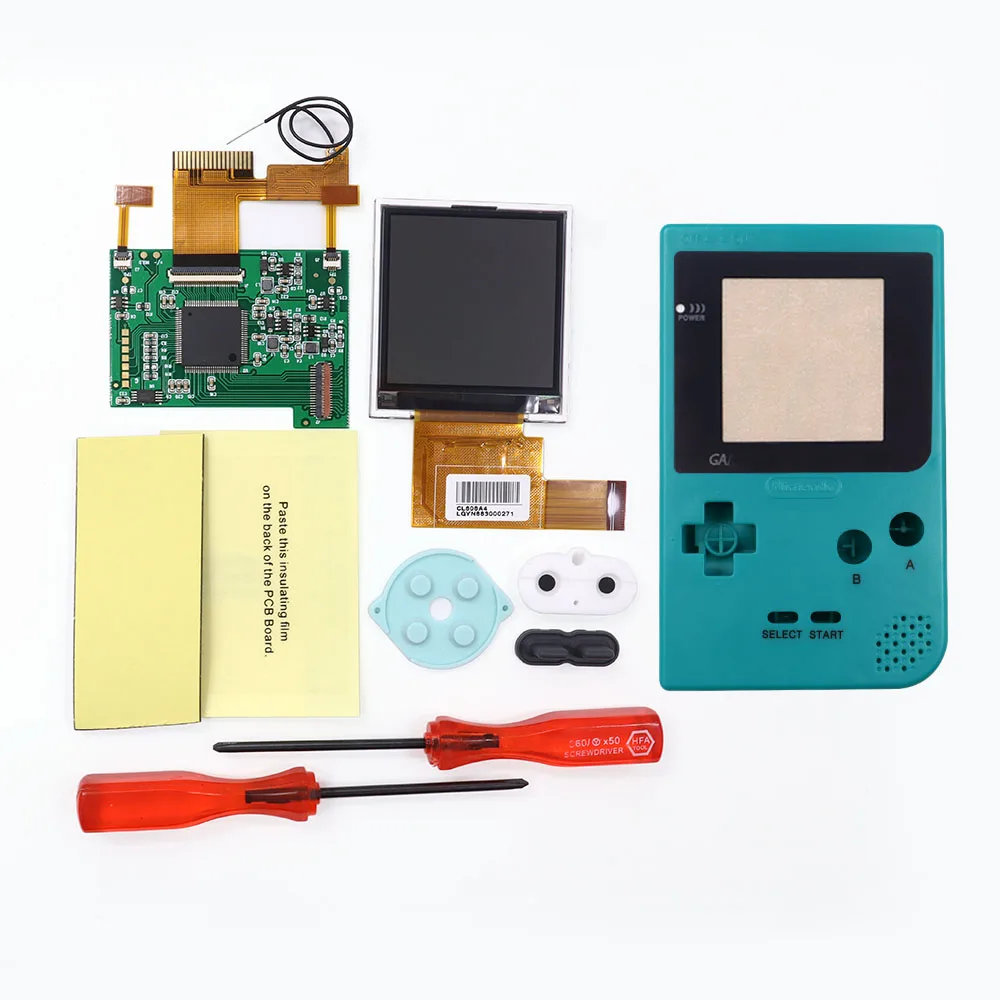 Kits de pantalla LCD para Gameboy, retroiluminación de pantalla de bolsillo con cable de cinta para consola Nintendo GBP, pantalla LCD para Gamepad