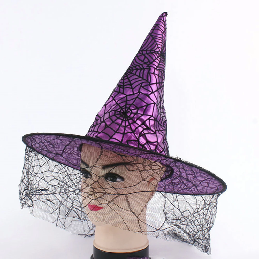 

3 pcs Witch Halloween Decorative Witches Accessories Party Supplies Headb Satin Mesh Durable Witch Hair Accessories Practical