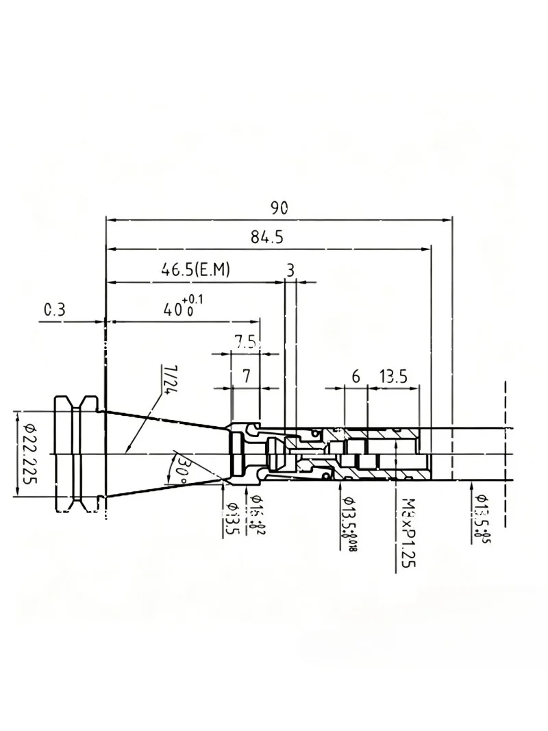 ISO20 ISO25 4 Petal Clamp Pull Stud Inner Screw Milling Spindle Tool Holder